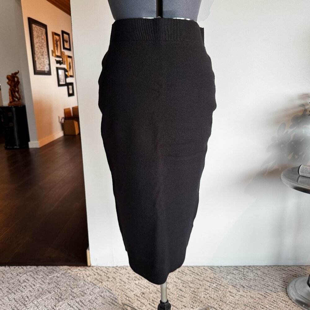 Anthropologie Maeve Black Straight Stretch Skirt - Medium